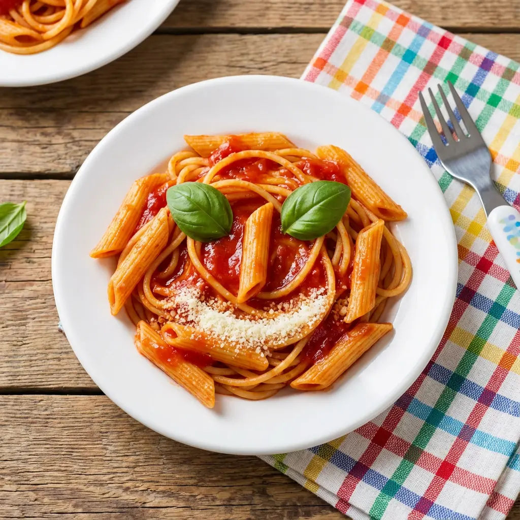 NUDELN MIT TOMATENSOßE