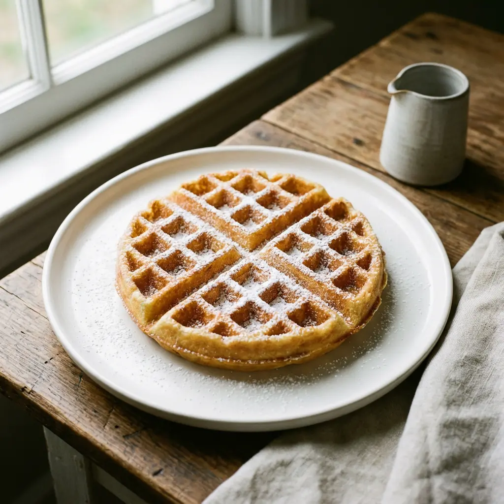 WAFFEL MIT PUDERZUCKER