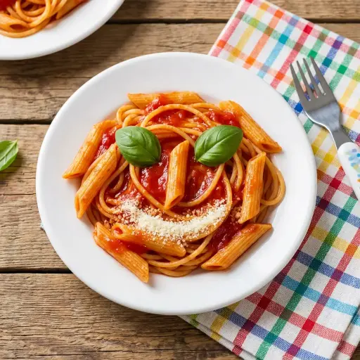 NUDELN MIT TOMATENSOßE