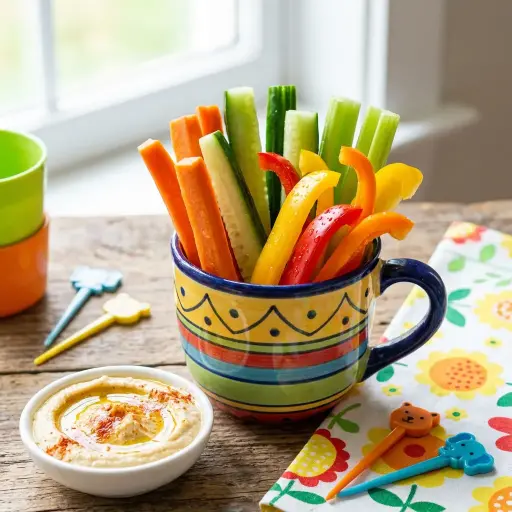 GEMÜSEBECHER MIT DIP